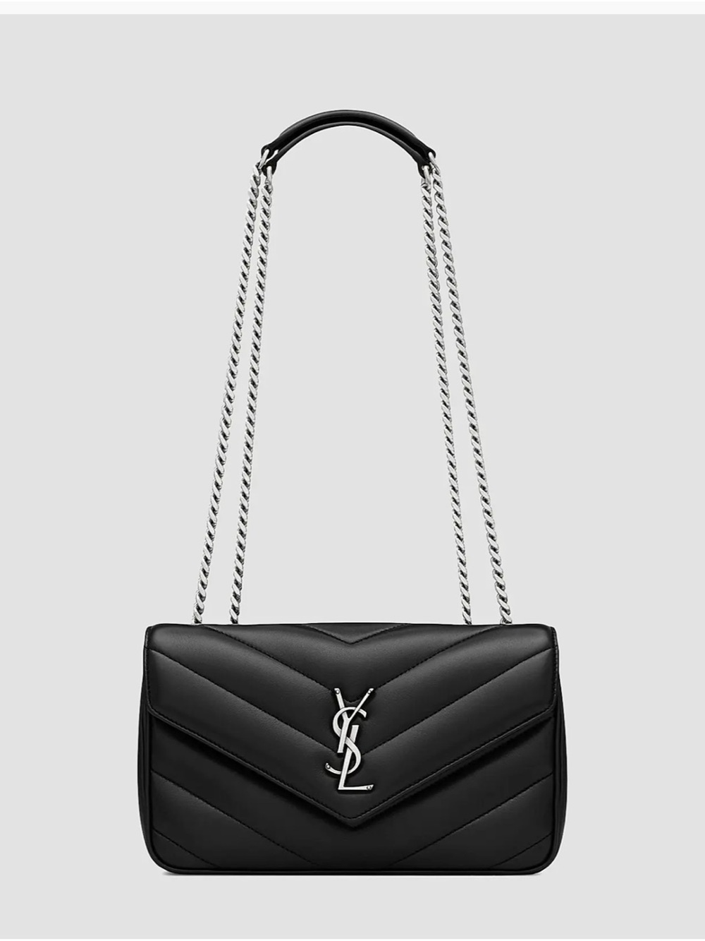 Saint Laurent Black Quilted small LouLou Leather
Shoulder Bag Italy